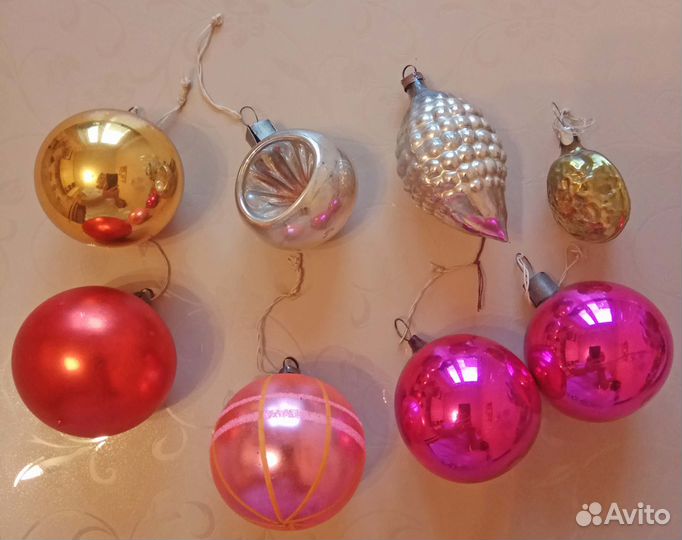 Ёлочные игрушки, бусы времён СССР