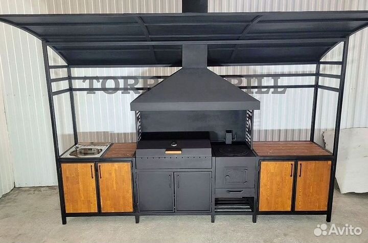 Мангальный комплекс в стиле лофт