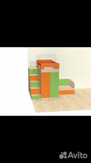 Детская двухэтажная кровать