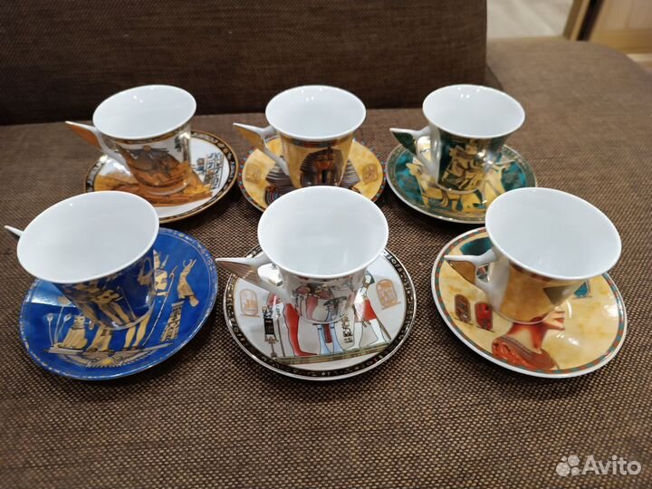 Кофейный сервиз фарфор на 6 персон Египет