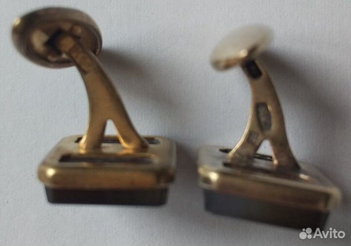 СССР. Мужские запонки с агатом