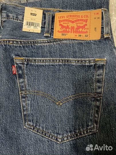 Мужские джинсы levis 501 W38 L32