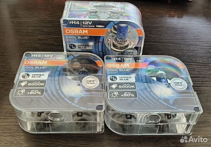 Лампы Osram Cool Blue Boost H4 12V 100/90W