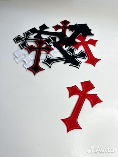 Нашивки шевроны Chrome Hearts крест патч