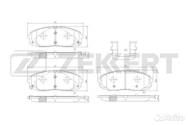 Колодки торм. диск. передн. Kia Carnival/Grand Car