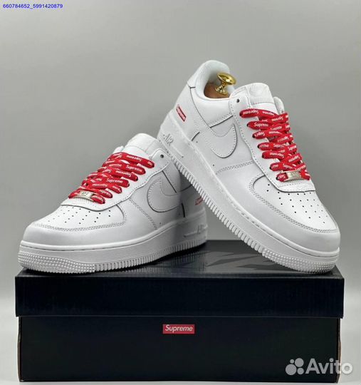 Кроссовки Nike Air Force 1 Low & Supreme (Арт.78561)