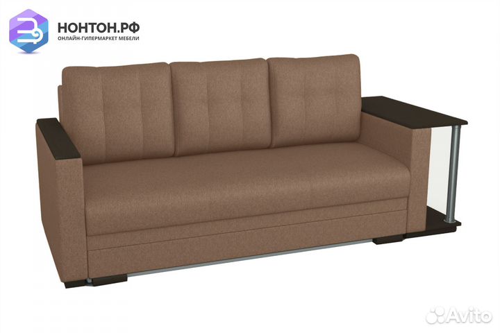 Диван еврокнижка Вега-39 светло-коричневый