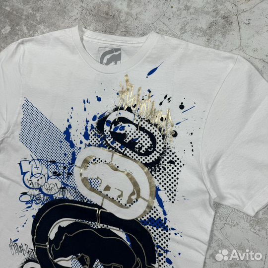 Ecko Unltd Big Central Logo Y2K Rap футболка