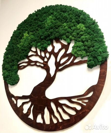 Дерево со мхом 90 см