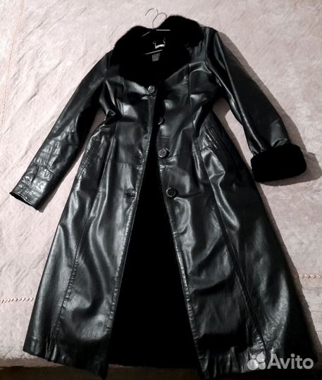Кожаная дубленка