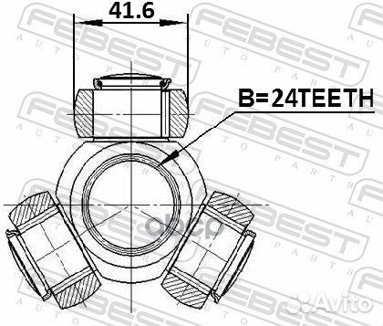Трипоид 24X41.6 BMW 3 E90/E91 2004-2012 1916-e6