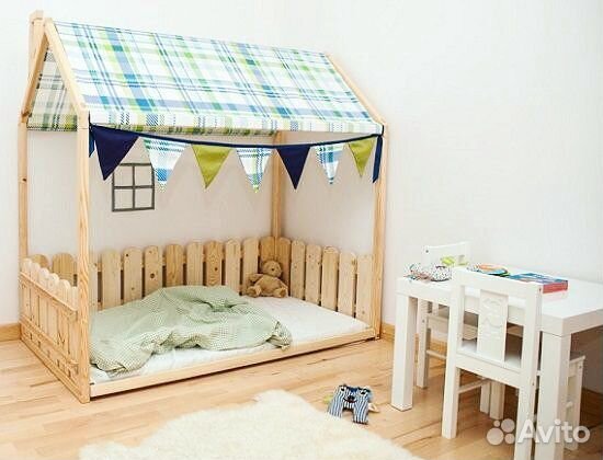 Кровать-домик. Двухьярусные. Подростковые