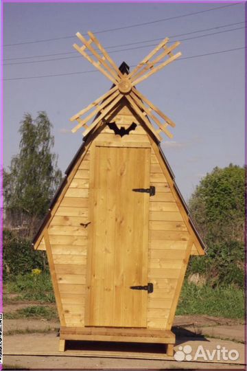 Дачный туалет деревянный с установкой XDO
