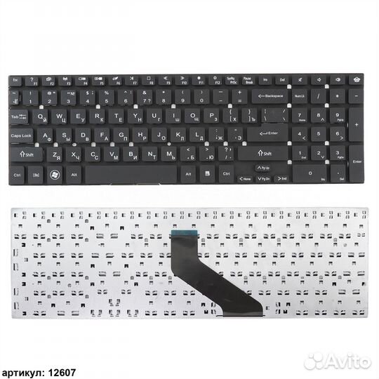 Клавиатура для ноутбука Gateway NV55S, NV57H черна