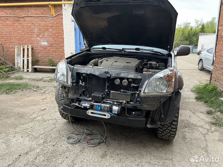 Площадка лебедки в бампер Тойота Прадо 120 Prado