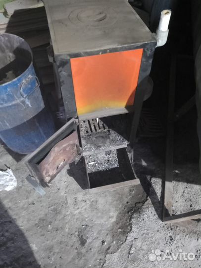 Печь газово-дровянная