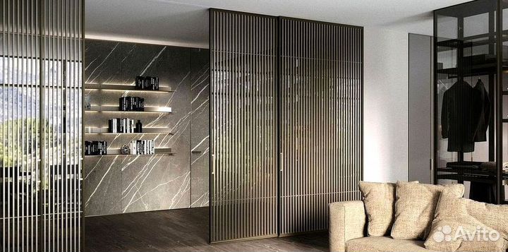 Реечные перегородки / Перегородки из реек