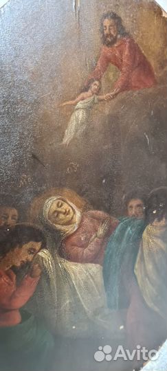 Храмовая Икона.Овал.'Успение Богородицы 