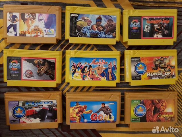 Dendy, famicom - картриджи, кассеты