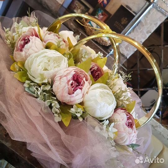 Свадебные кольца на машину плюс фота на капот