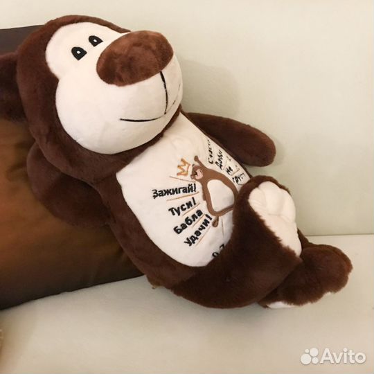 Кролик игрушка с вышивкой на заказ