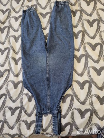 Джинсовый комбинезон утепленный 98