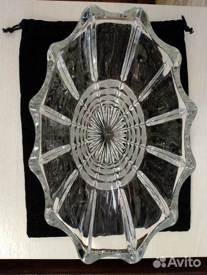 Большая хрустальная ваза / салатница / ладья СССР