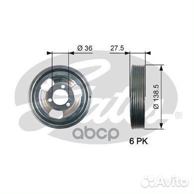 Шкив коленвала TVD1117 Gates