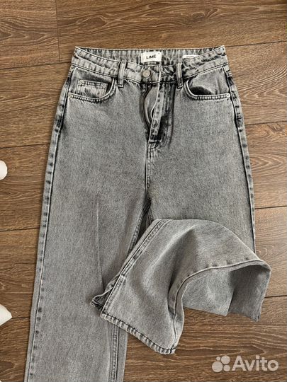 Джинсы lime с разрезами серые