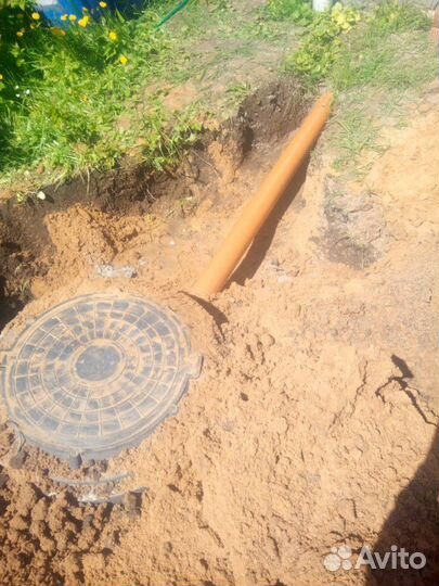 Выгребная яма, переливная яма, септик. канализация