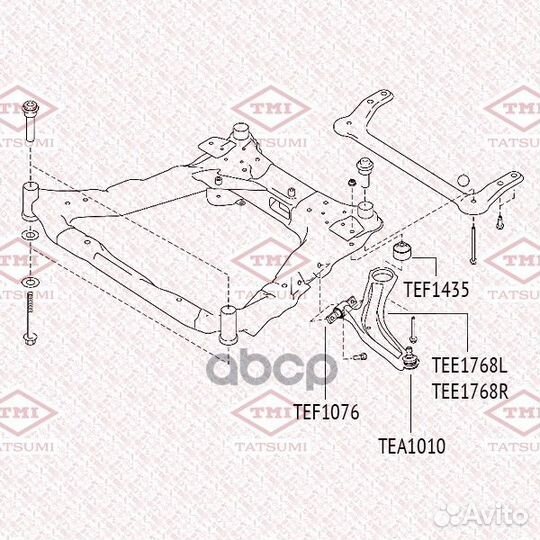 Сайлентблок TEF1076 tatsumi