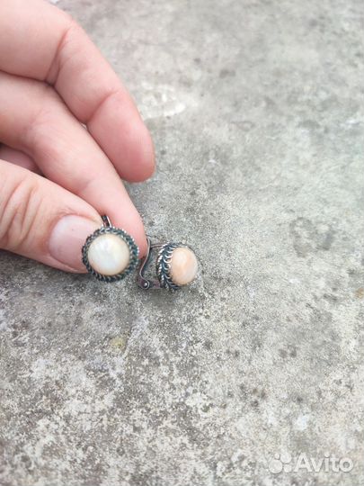 Серьги серебро СССР