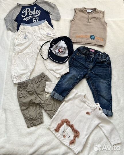 Вещи на мальчика 6-12 месяцев пакетом