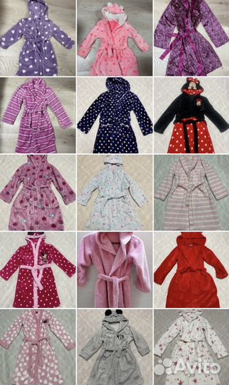 Халаты махровые для девочки