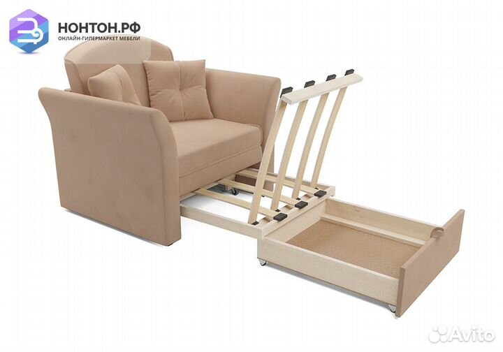 Кресло выкатное Малютка 2 велюр бежевый