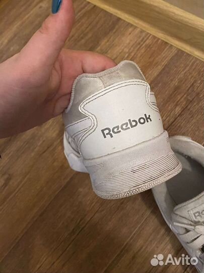 Кожаные белые кеды Reebok