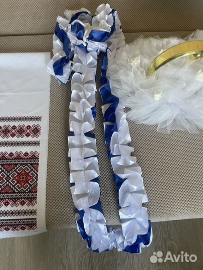 Украшения на свадьбу каравай лента кольца