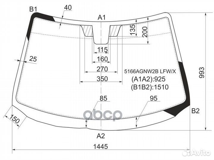 Стекло лобовое mazda 3 4/5D 06-09 5166agnw2B LF