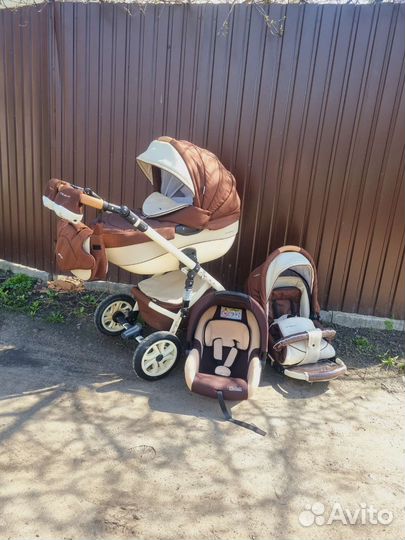 Коляска Bruno Riko 2 в 1+автолюлька в подарок