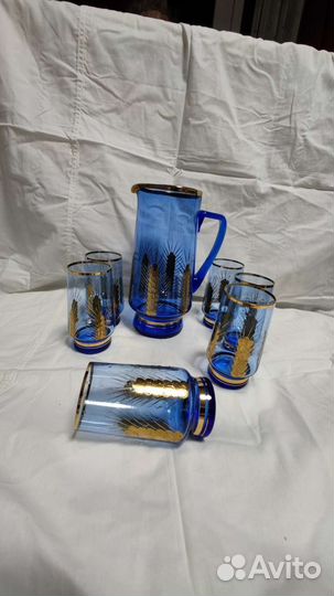 Графин цветное стекло СССР