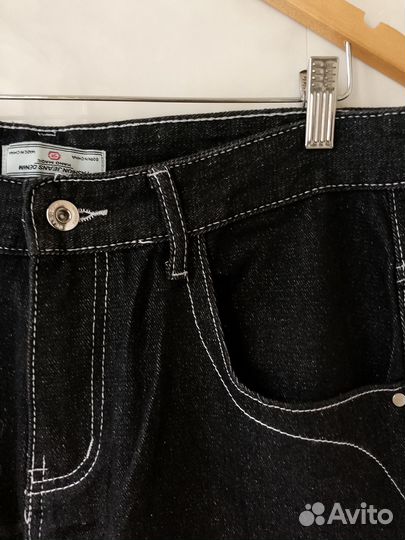 Джинсы черные широкие женские