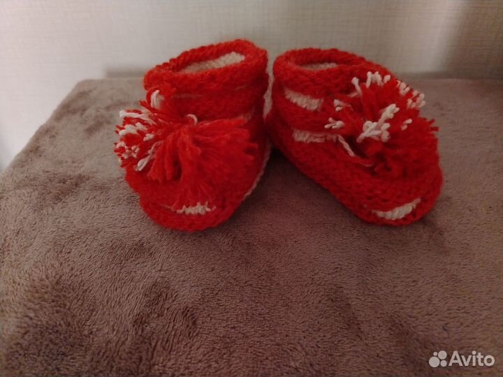Пинетки вязаные детские