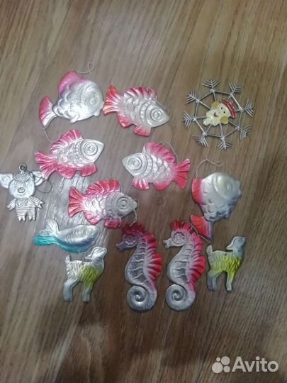 Картонные елочные игрушки СССР