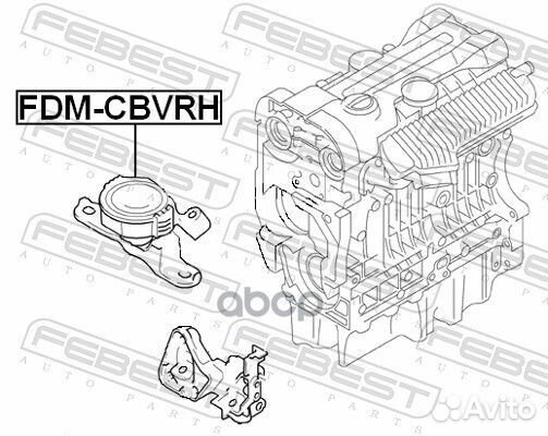 Опора двигателя правая Volvo S40 04 fdmcbvrh