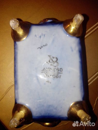 Фарфор статуэ-шкатулка ссср1955г(редк.) Дулёво