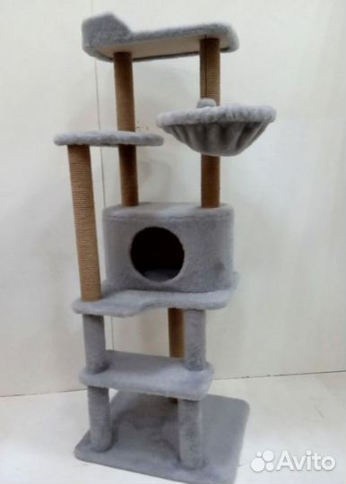 Специально для вашего питомца домик когтеточка для кошки высота 155 см. серый (029) от производителя