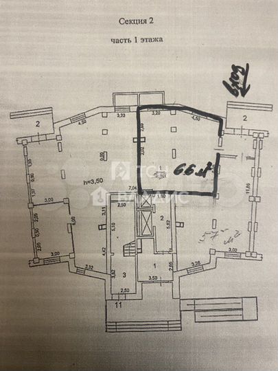 Сдам помещение свободного назначения, 66 м²