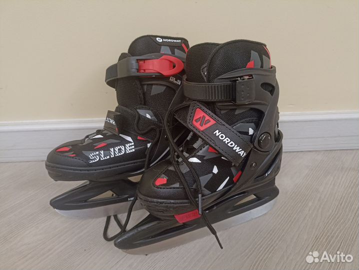 Коньки хоккейные детские раздвижные