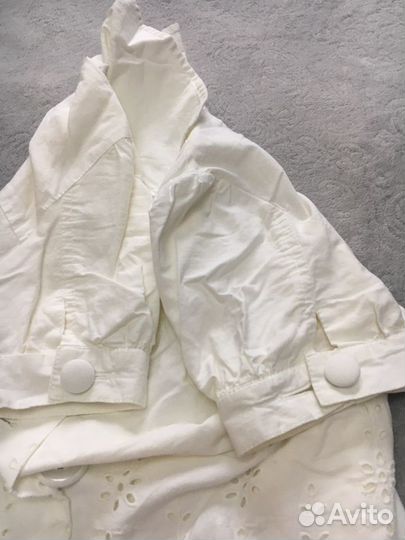 Костюм на девочку 42 размер х/б белый