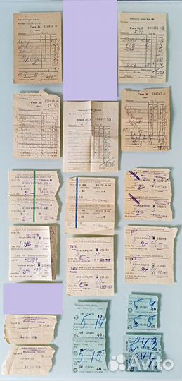 Билеты, счета из ресторанов Латвийская сср 1969 г